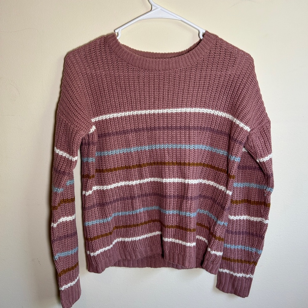 Mauve Striped Sweater